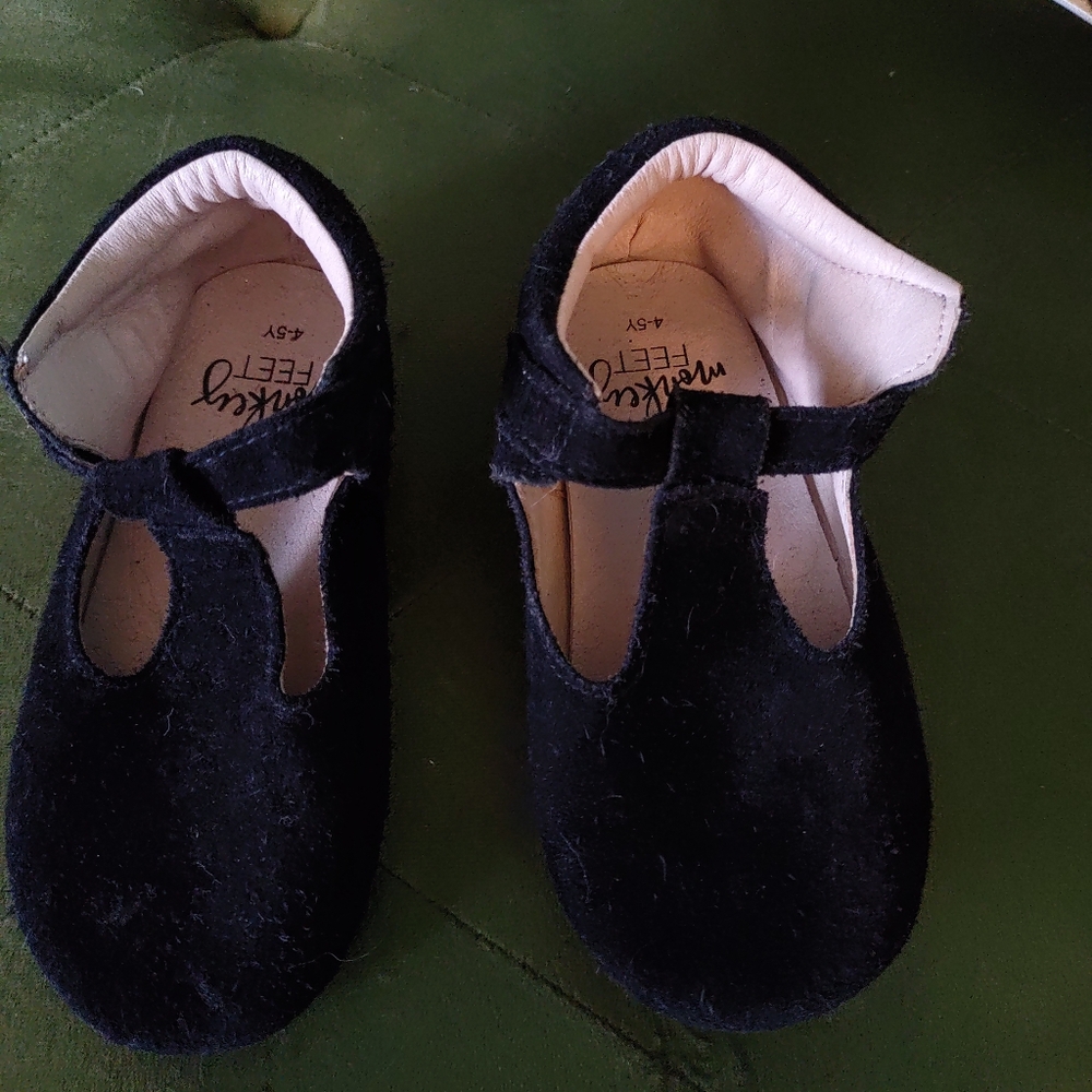 Monkey Feet Dress Shoes, 4-5Y, Black